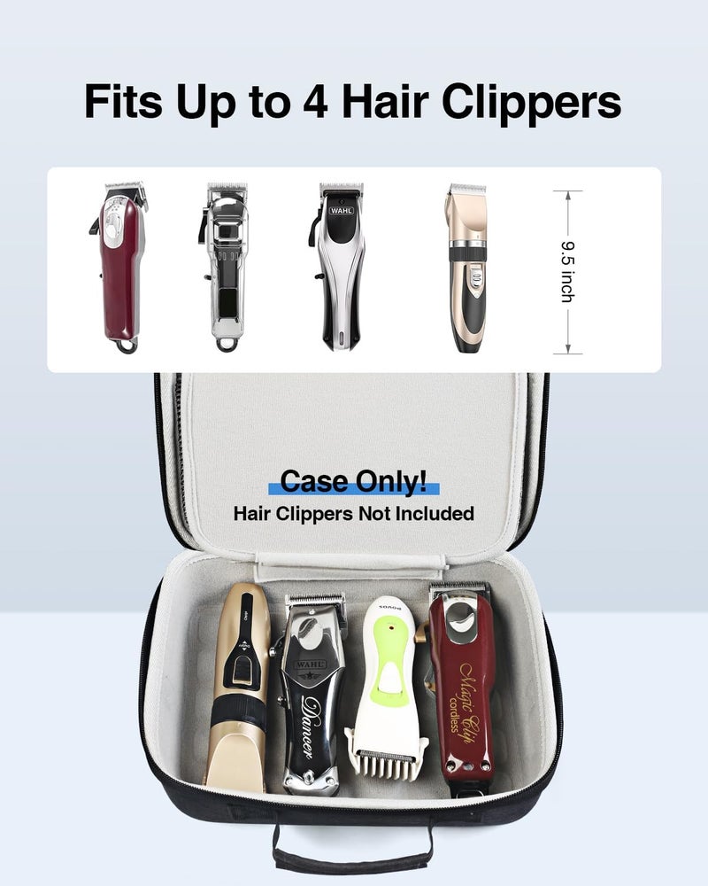 Luxtude Large Barber Case, Hard Barber Bags for Clippers and Supplies, Travel Hair Clipper Case, Clipper and Trimmer Cases with Shoulder Strap, Easy Carrying - Image 4